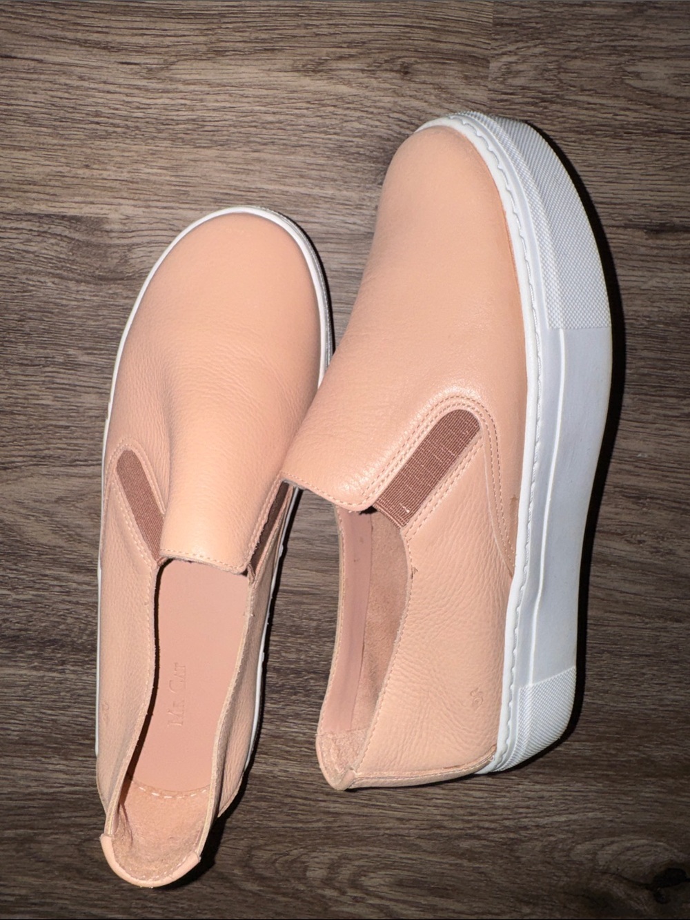 Women’s Slip-On Platform Sneakers in Peach Pink
